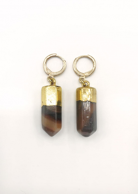Pendientes puntas mineral