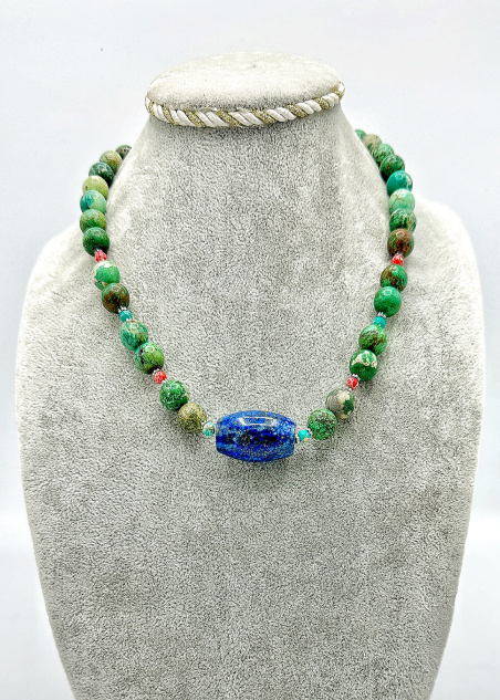 Collar lapislázuli y turquesas