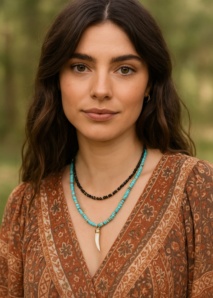 Collar con cuerno de nacar 2