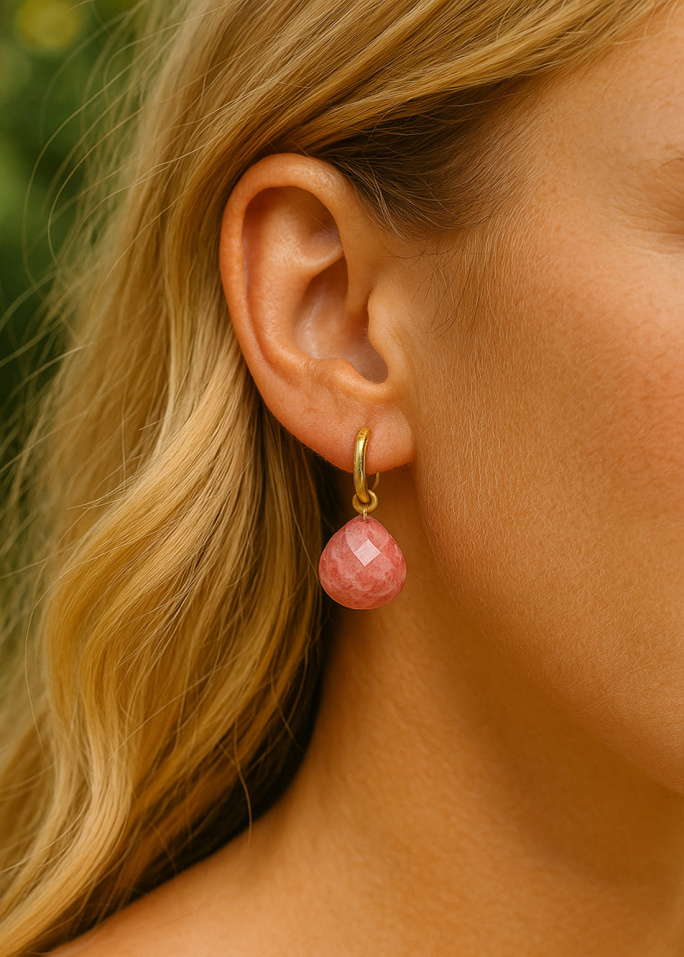 Pendientes rodonita 2