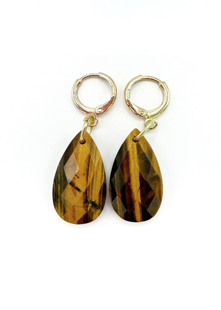 Pendientes ojo de tigre