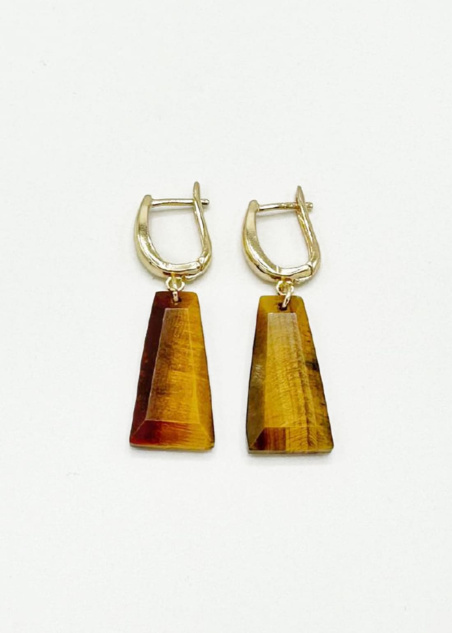 Pendientes ojo de tigre