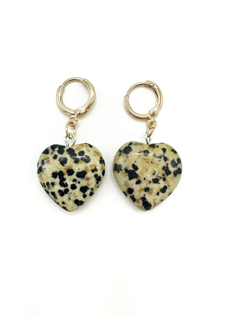 Pendientes jaspe dalmata