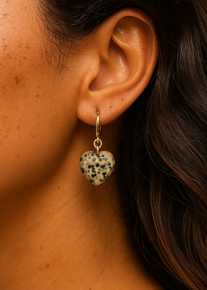 Pendientes jaspe dalmata 2