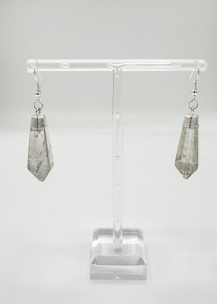 Pendientes puntas cuarzo