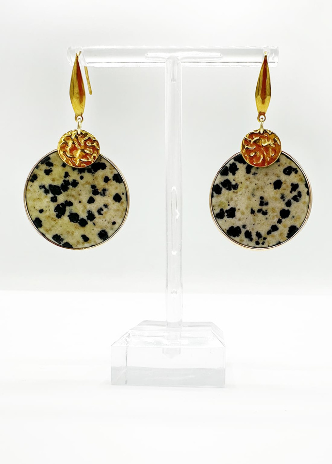 Pendientes jaspe dálmata 2