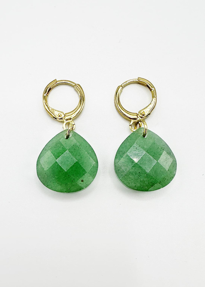 Pendientes aventurina verde 2