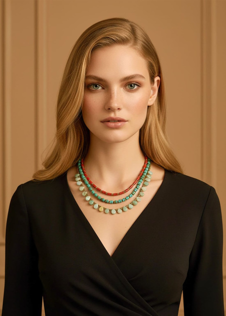 Collar piedras naturales