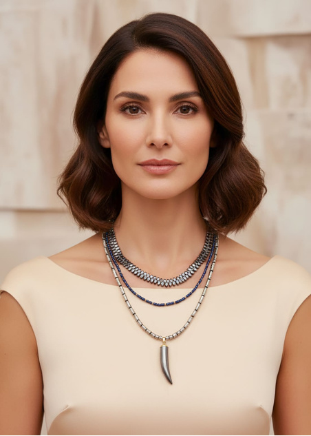 Collar con cuerno negro