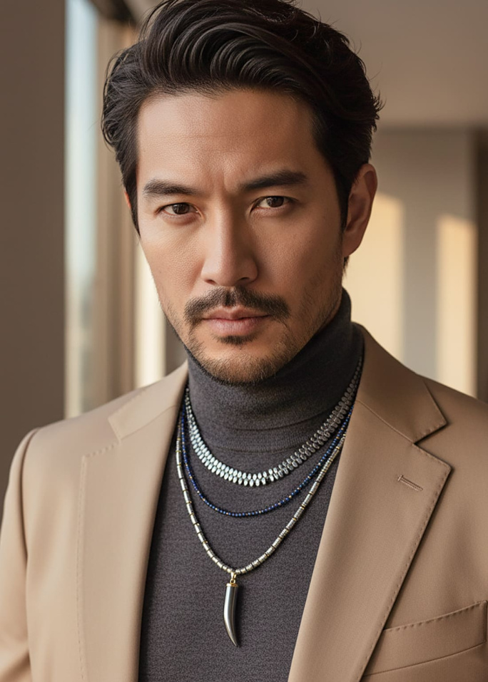 Collar con cuerno negro