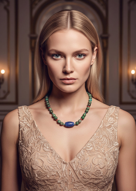 Collar lapislázuli y turquesas