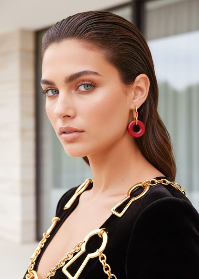 pendientes aventurina marrón