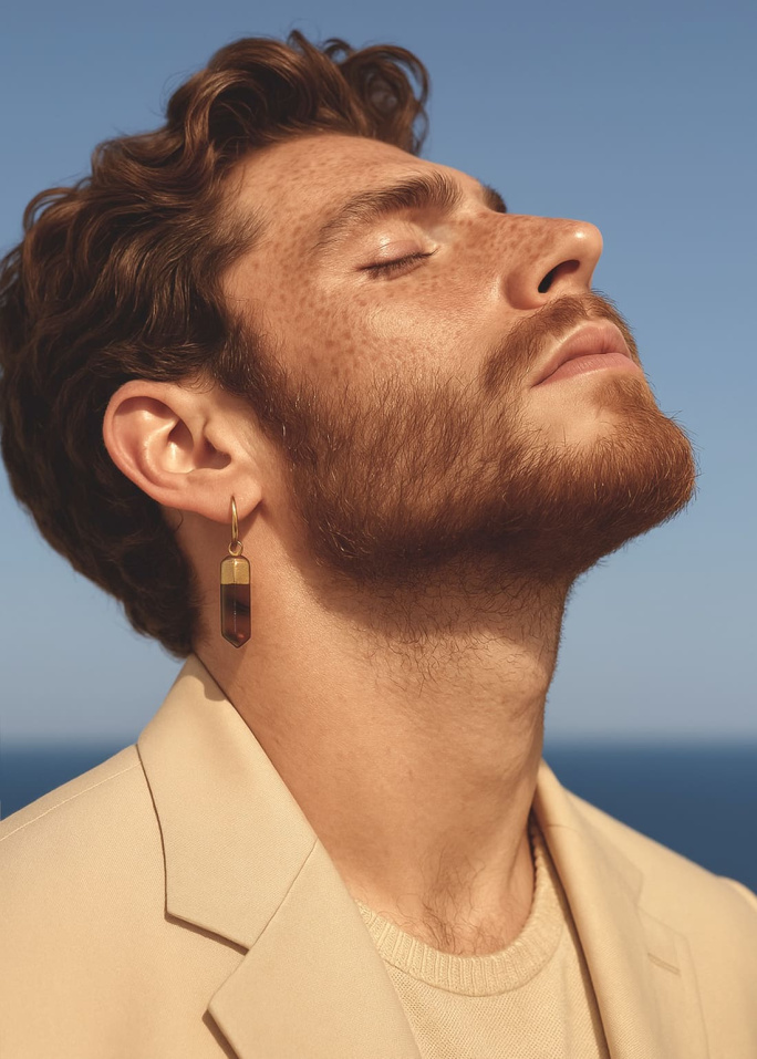 Pendientes puntas mineral