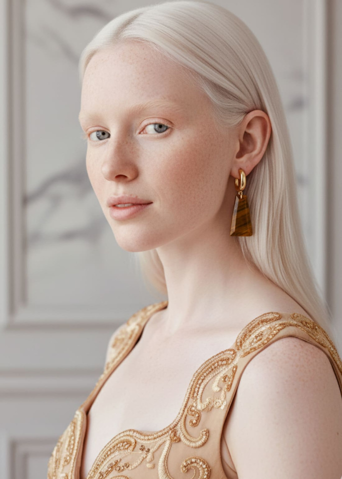 Pendientes ojo de tigre