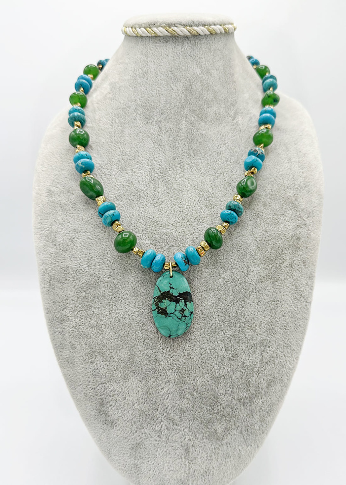 Collar turquesa tibetana