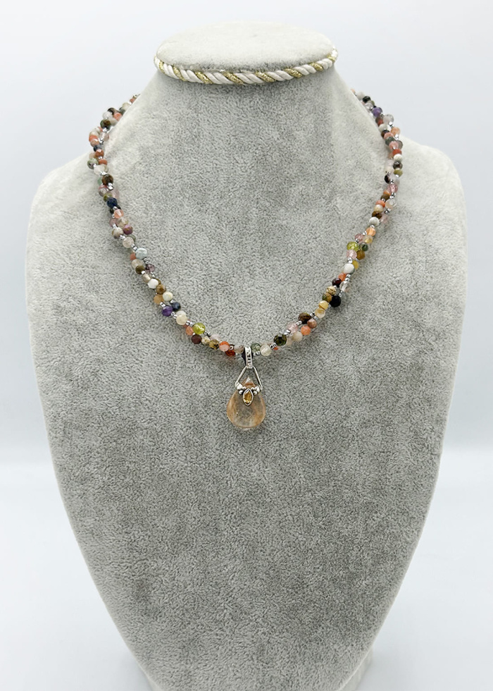 Collar cuarzo rutilado pradika