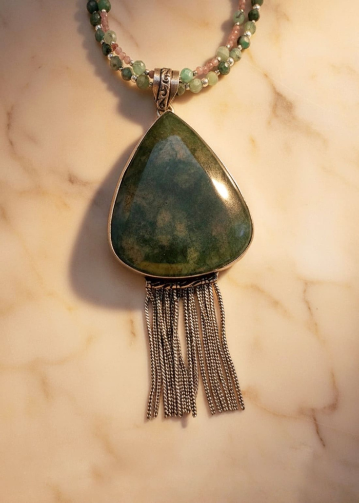 Collar ágata musgosa