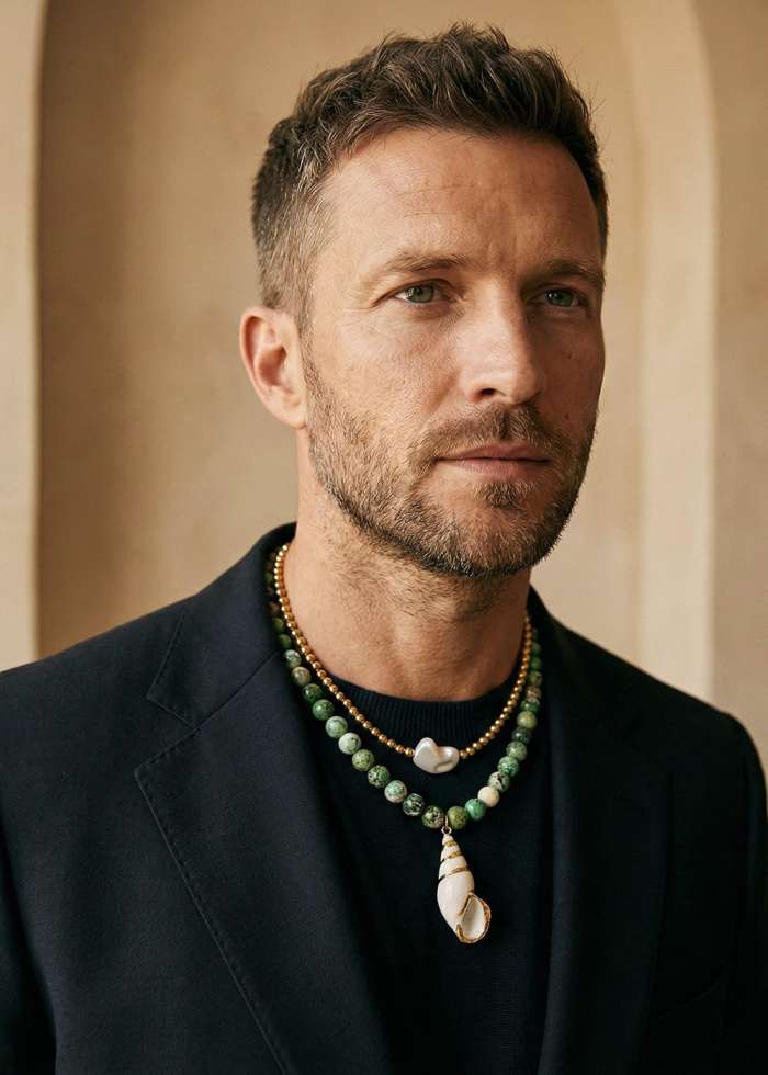 Collar mineral con concha