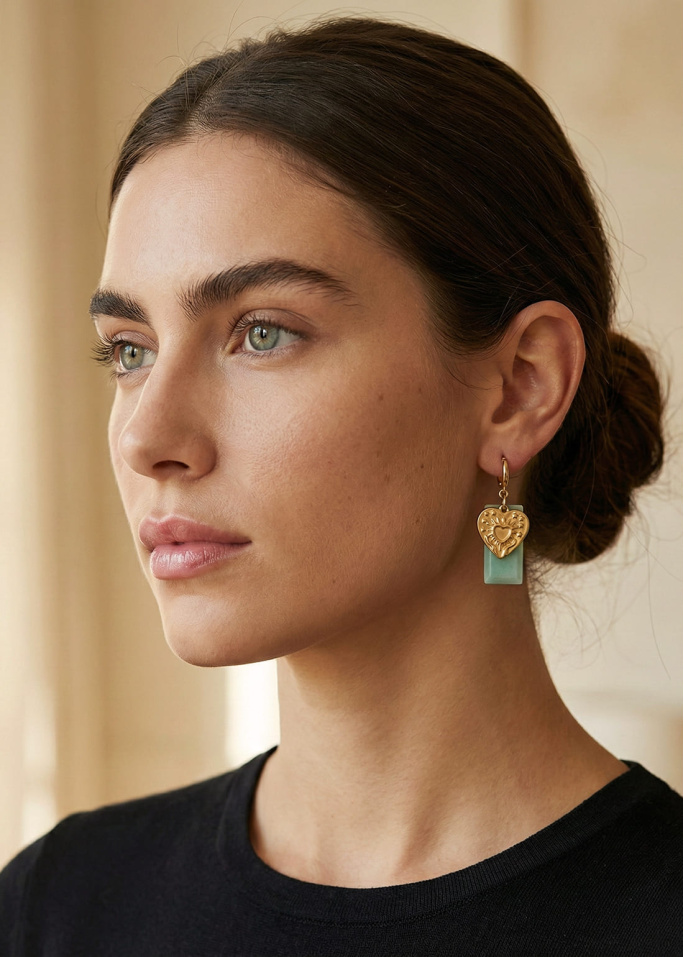 Pendientes amazonita