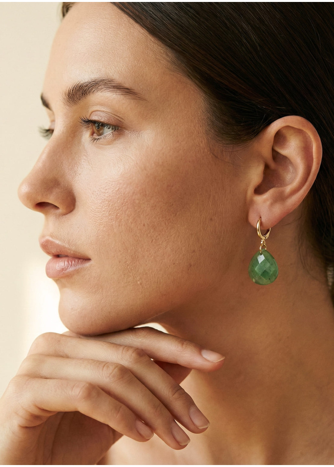 Pendientes aventurina verde
