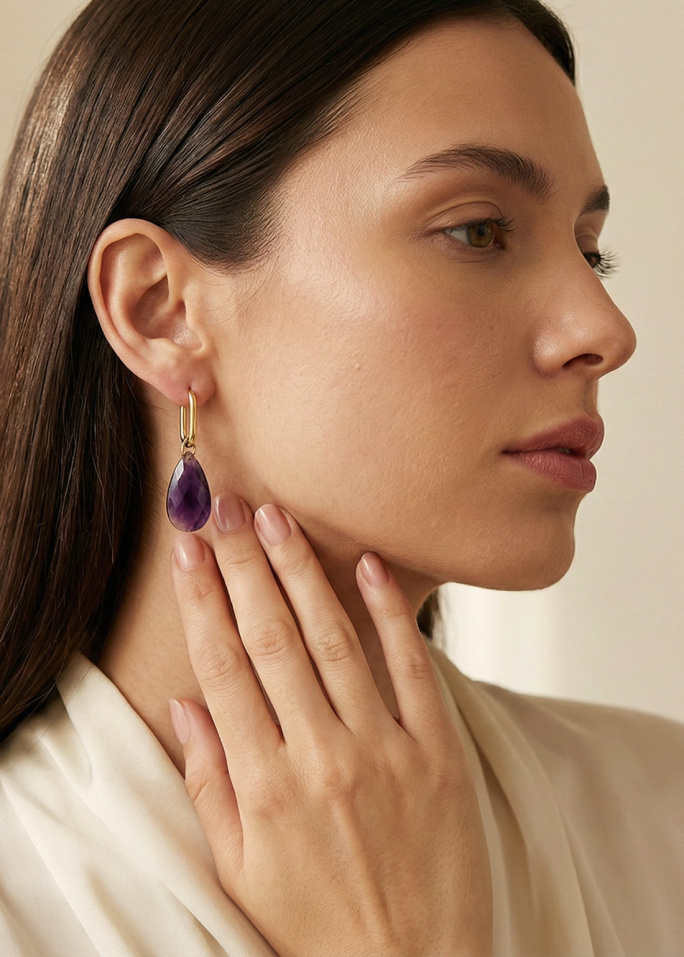 Pendientes de amatista