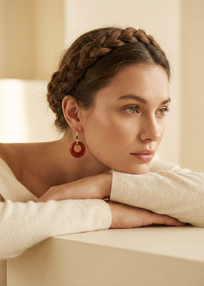 pendientes aventurina marrón