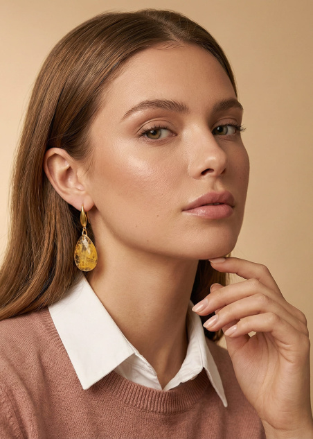 Pendientes citrino