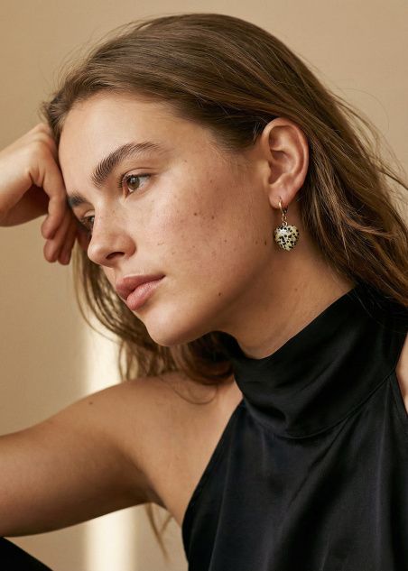 Pendientes jaspe dalmata