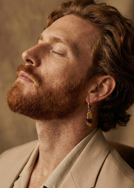 Pendientes puntas mineral